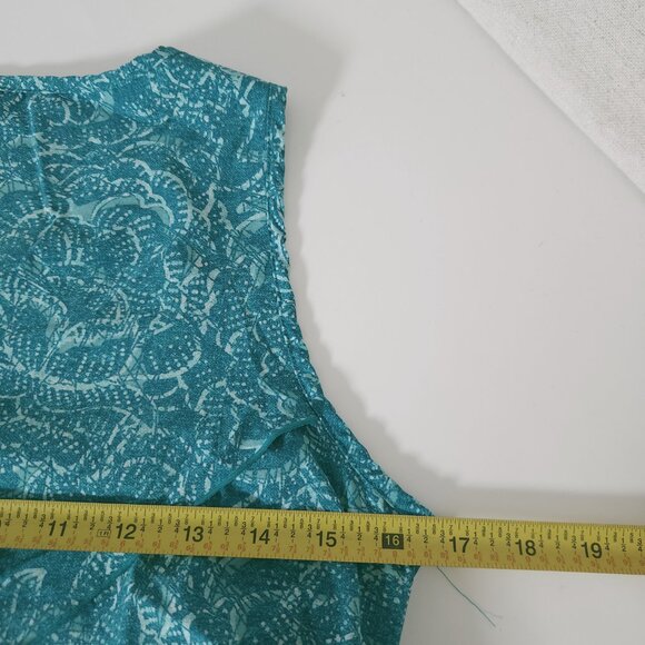 Toad & Co Womens Sunkissed Maxi Dress M Blue Green Floral Sleeveless Travel - Picture 6 of 13